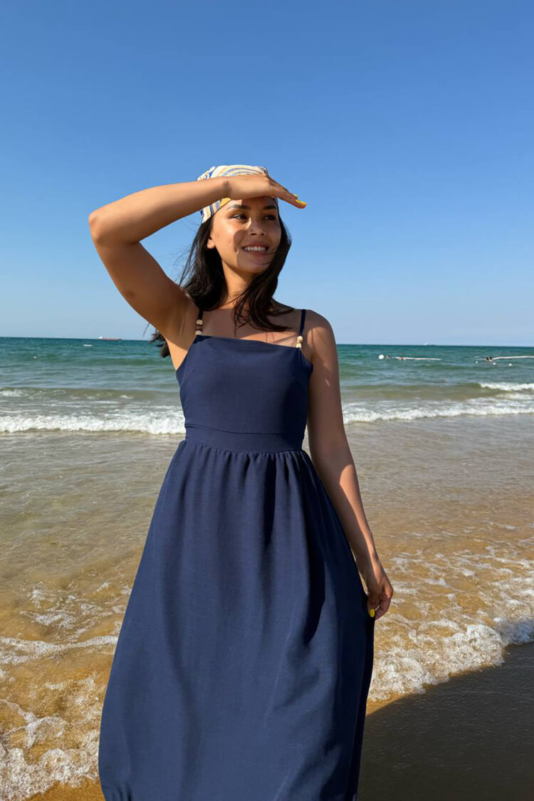Slip Maxi Dress With Square Neck - Brand: Mode Roy - Women & Kids, Baby Clothes Wholesale - Globality Store