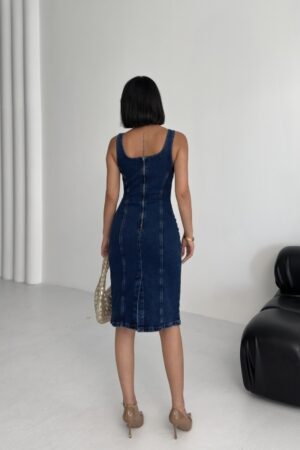 Blue Sexy Sleeveless Bodycon Dress With Square Neck - Brand: XLove - Women & Kids, Baby Clothes Wholesale - Globality Store