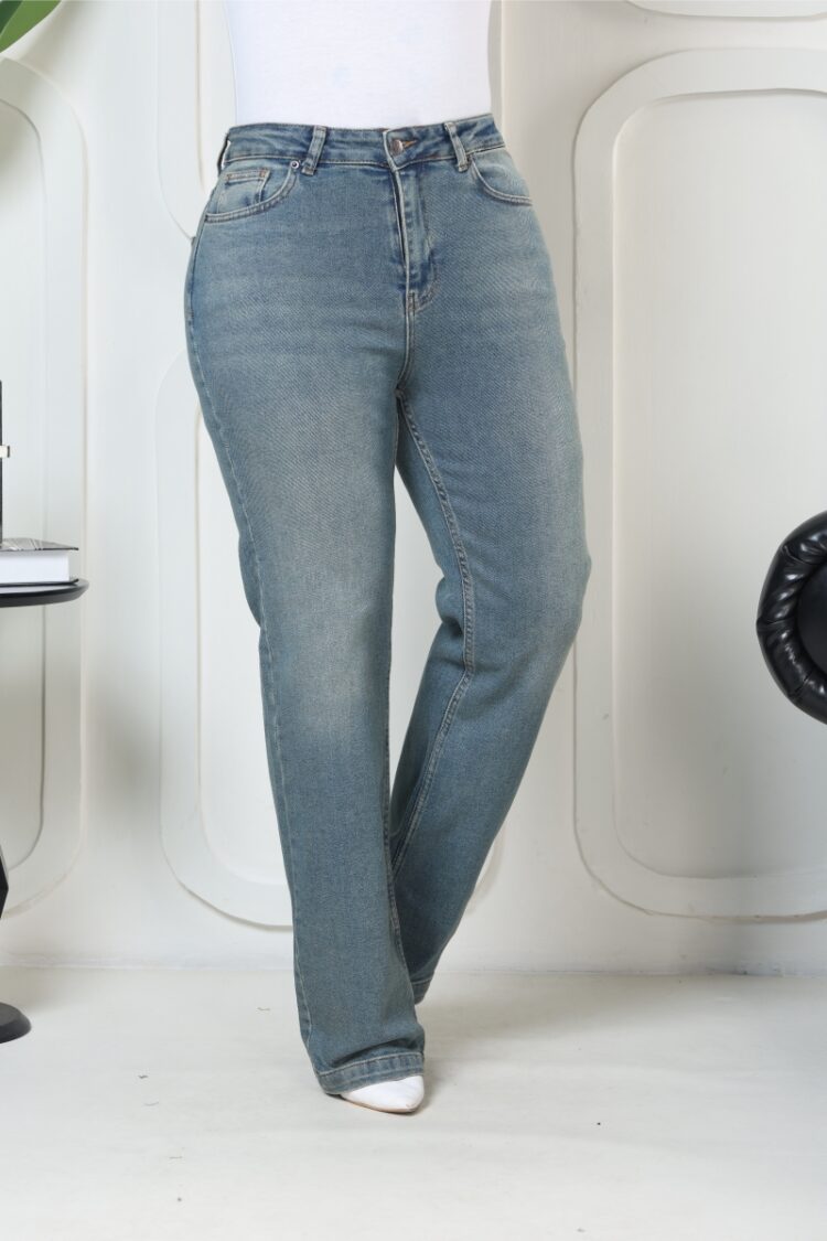 Casual Mom Jeans High Waist Straight Leg