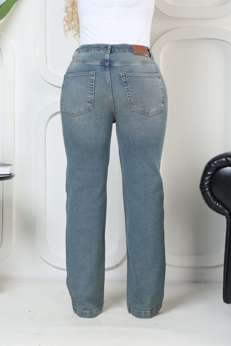 Casual Mom Jeans High Waist Straight Leg