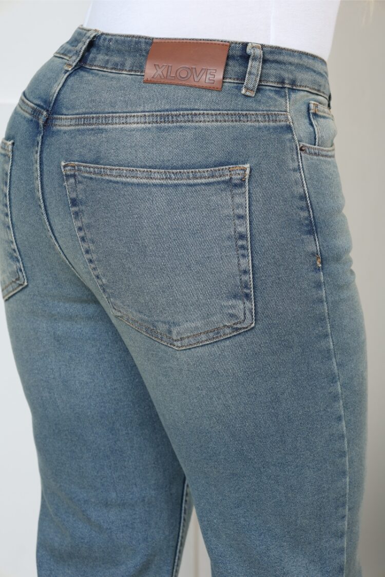 Casual Mom Jeans High Waist Straight Leg