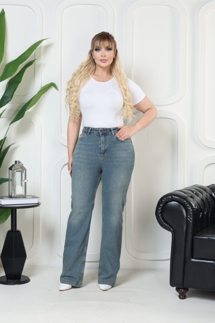 Casual Mom Jeans High Waist Straight Leg