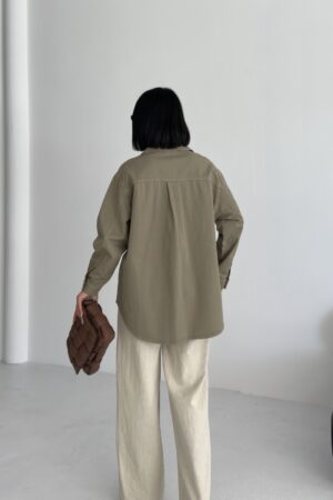 Khaki Oversized Fit Casual Long Sleeve Shirt - Brand: XLove - Women & Kids, Baby Clothes Wholesale - Globality Store