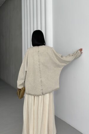 Beige Casual Oversized Single-Breasted Blazer Jacket - Brand: XLove - Women & Kids, Baby Clothes Wholesale - Globality Store