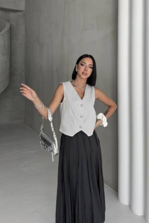 Beige Casual Elegant Formal Vest