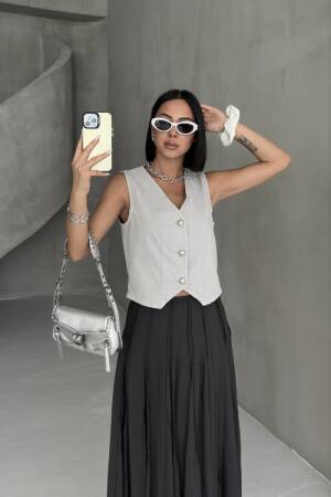 Beige Casual Elegant Formal Vest