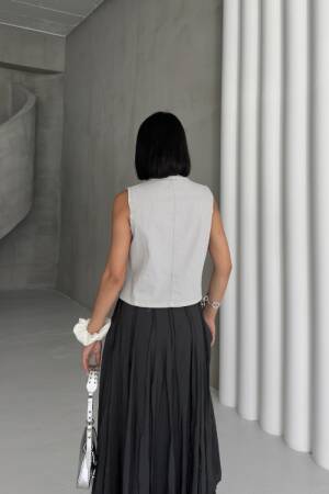 Beige Casual Elegant Formal Vest