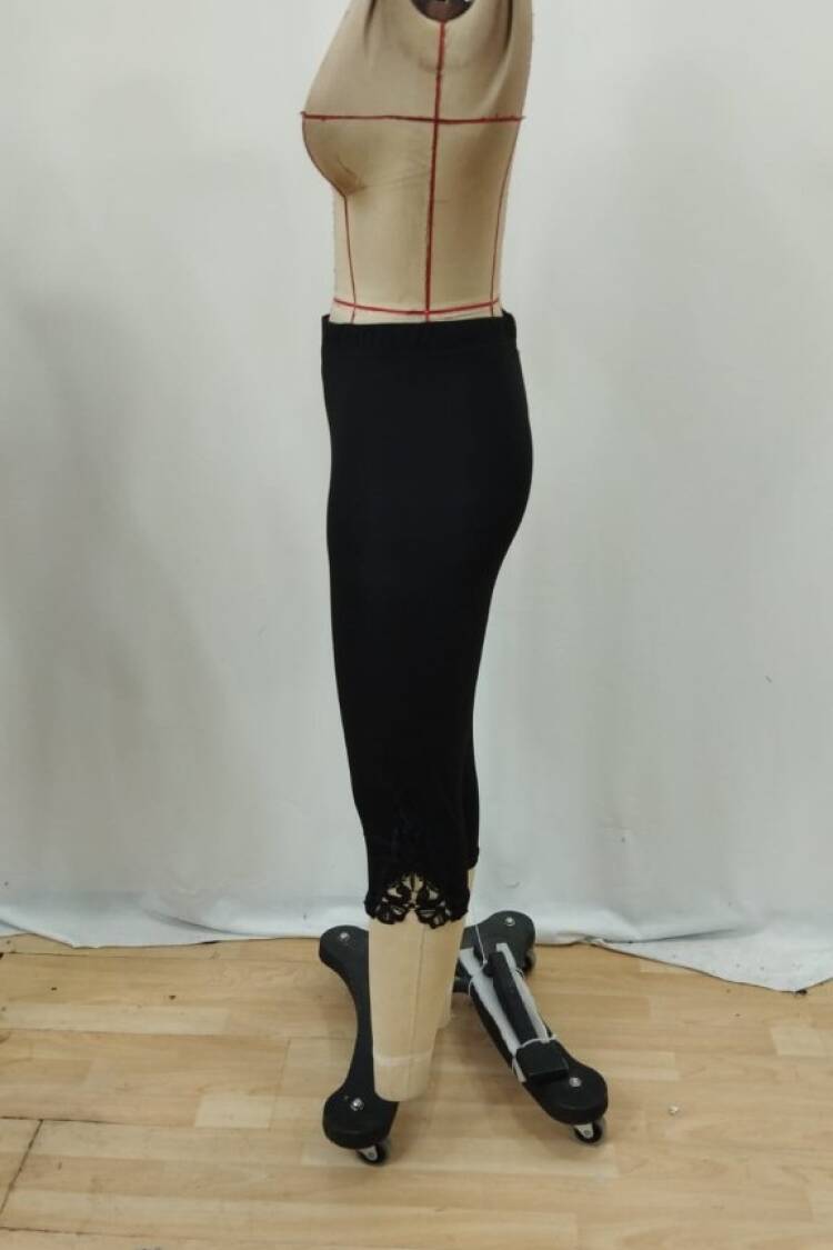 Black High Waist Skinny Leg Cropped Leggings