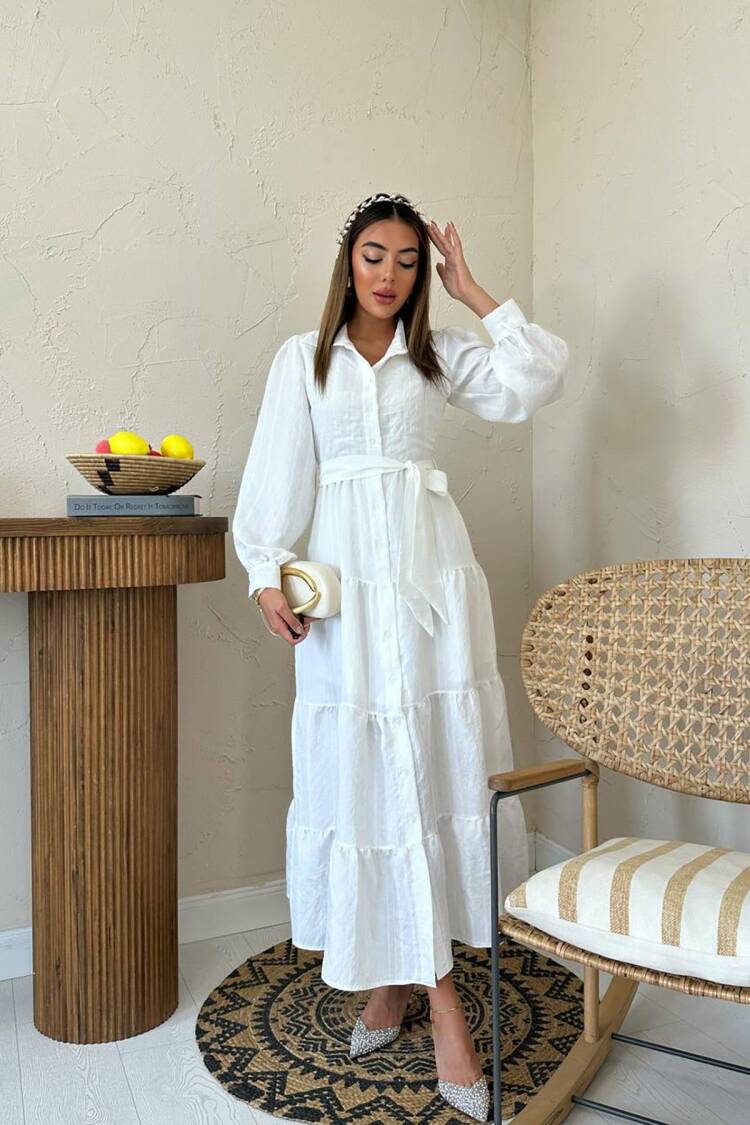 Modest Elegant Maxi Shirt Dress