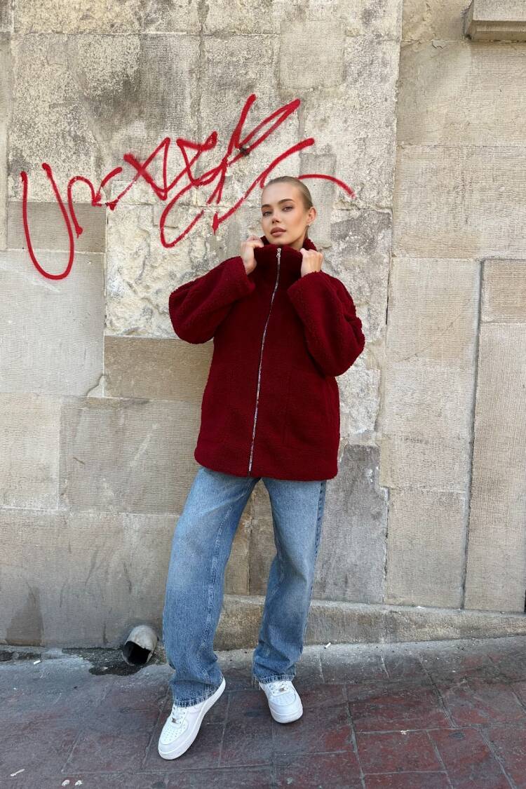 Teddy Jacket With Oversized Fit
