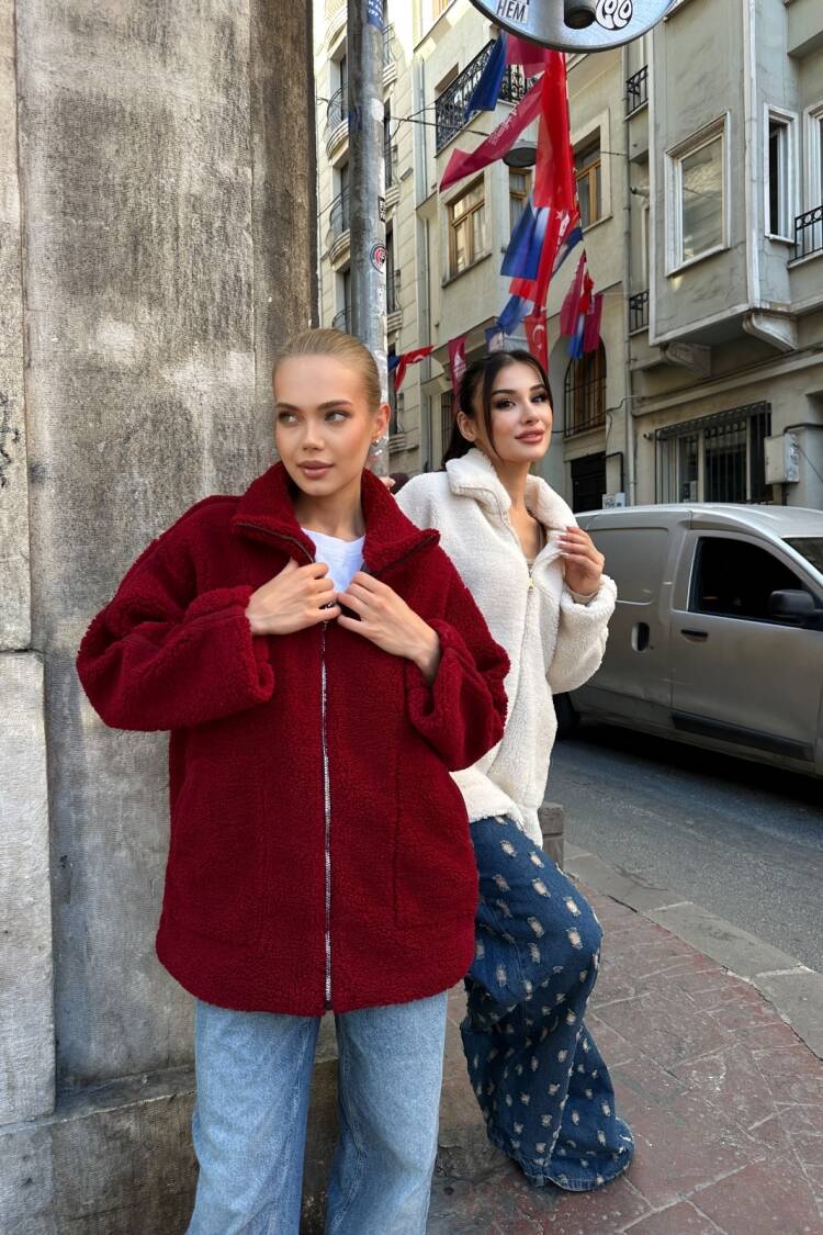 Teddy Jacket With Oversized Fit