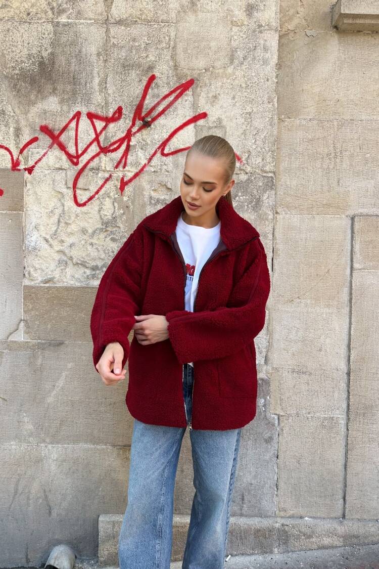 Teddy Jacket With Oversized Fit