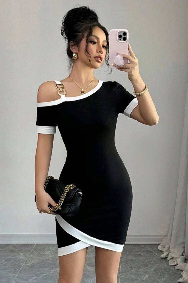 Black Sexy Elegant Bodycon Mini Dress