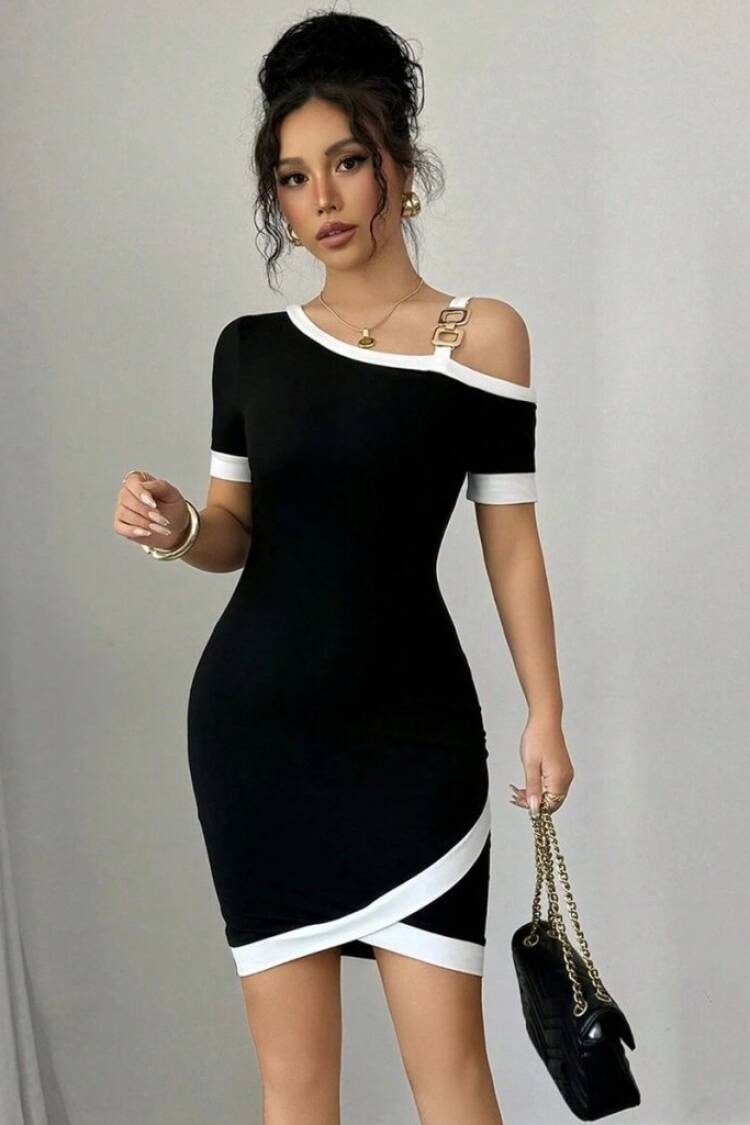 Black Sexy Elegant Bodycon Mini Dress