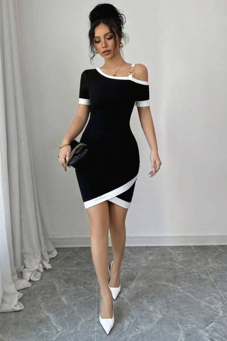 Black Sexy Elegant Bodycon Mini Dress