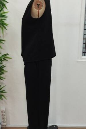 Black Elegant Casual Streetwear Set