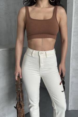 Ecru Jeans High Waist Mom Straight Leg Buttoned