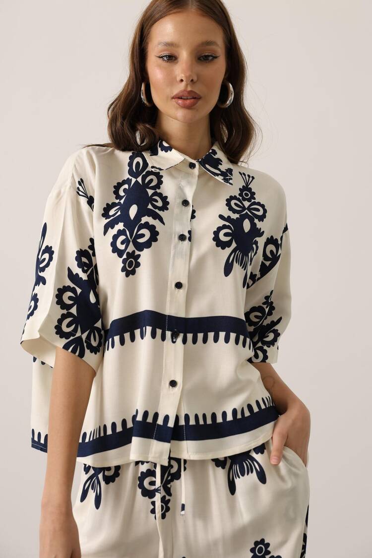 Beige Stylish Floral Set For Spring Summer