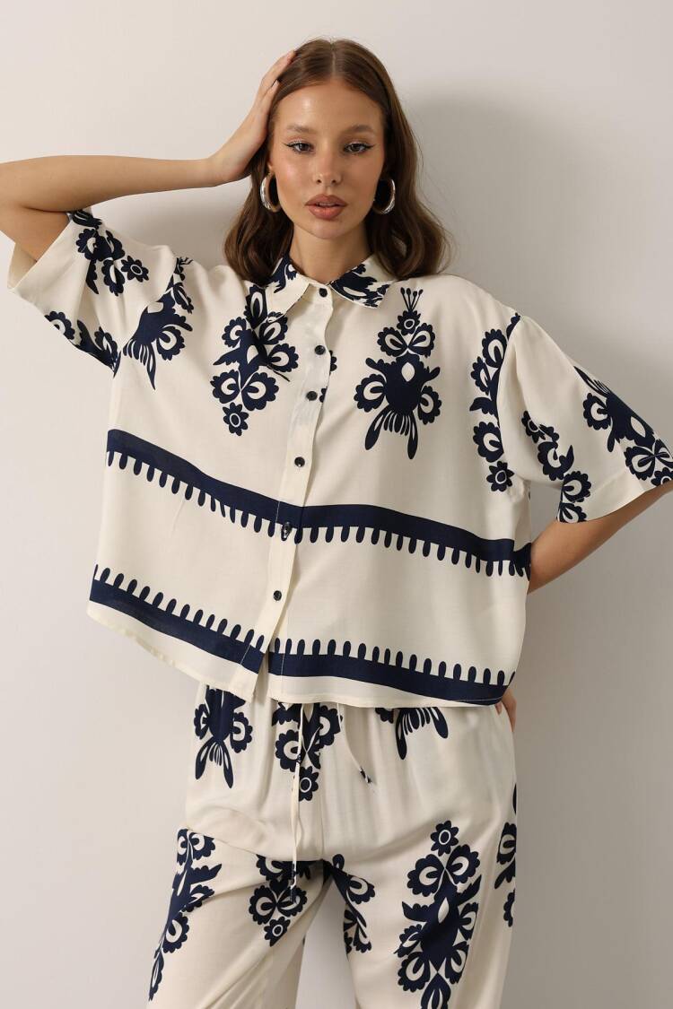 Beige Stylish Floral Set For Spring Summer