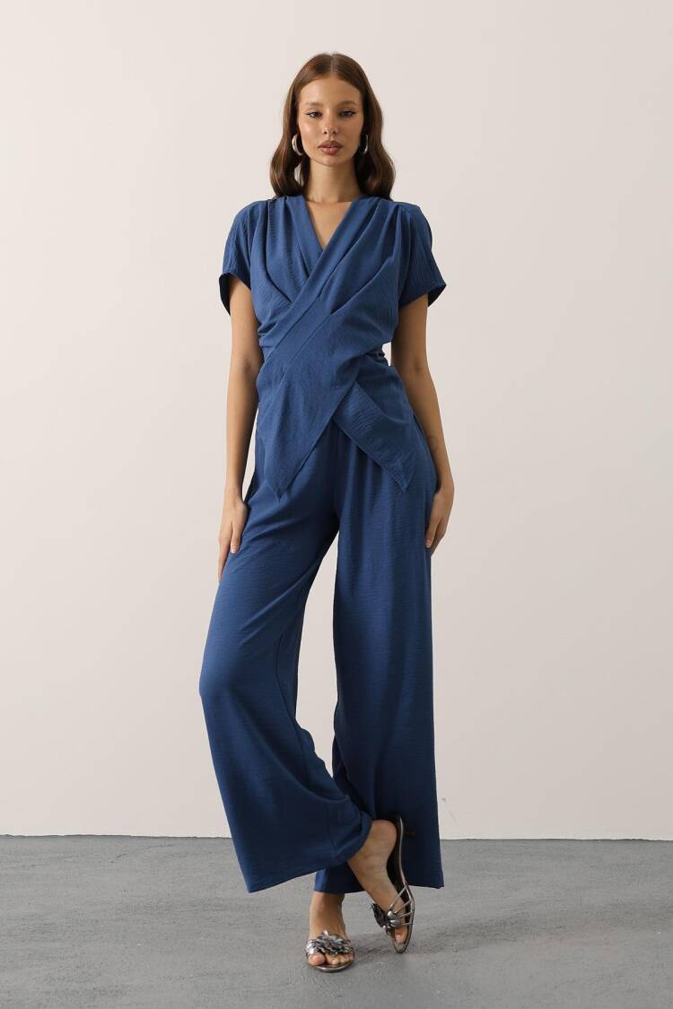 Blue Elegant Formal Casual Set