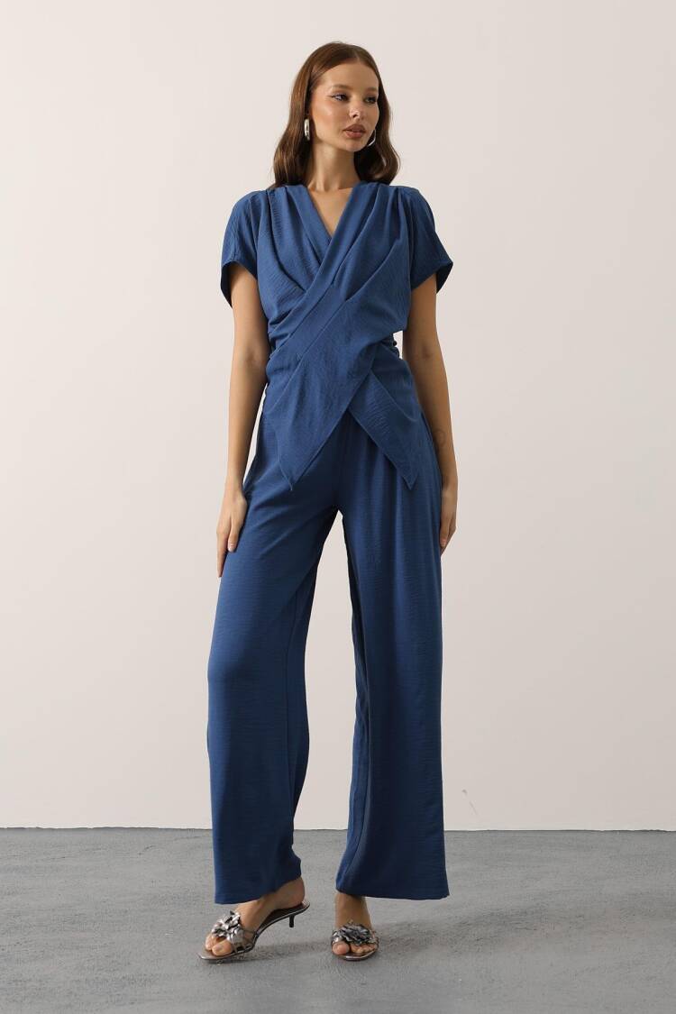 Blue Elegant Formal Casual Set