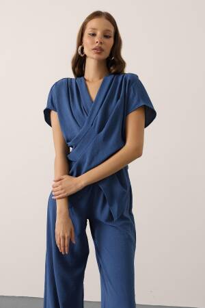 Blue Elegant Formal Casual Set