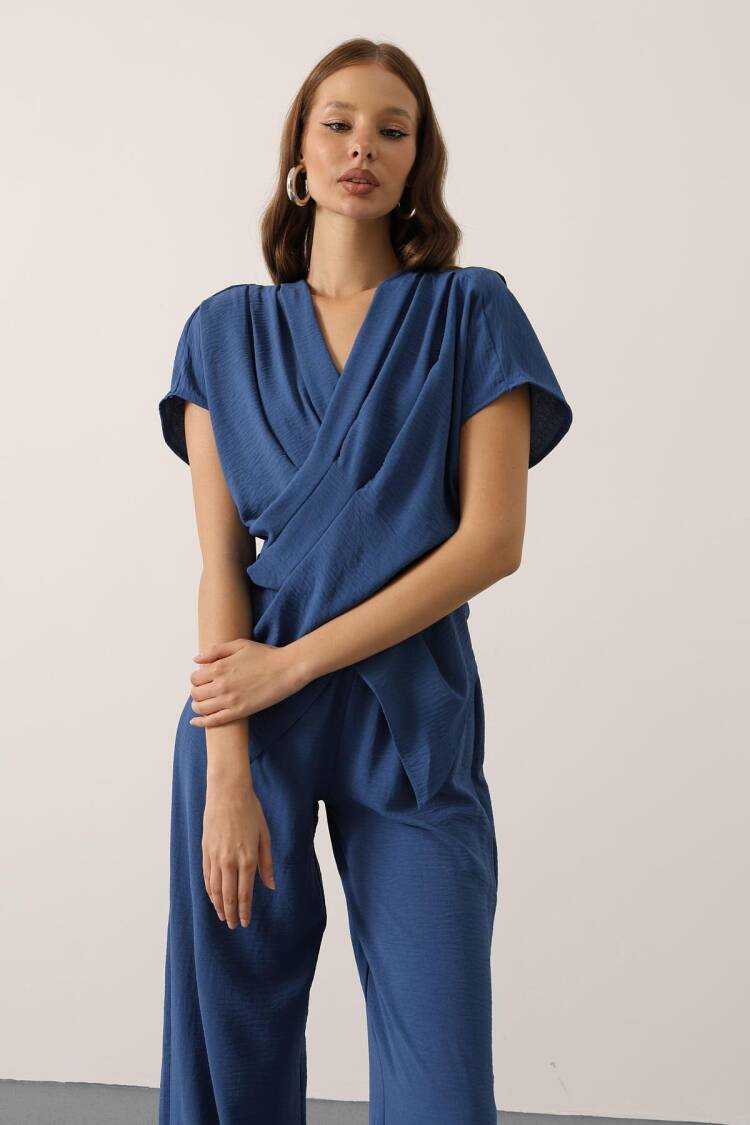 Blue Elegant Formal Casual Set