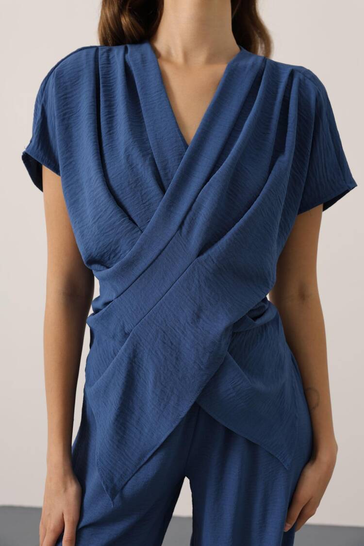 Blue Elegant Formal Casual Set
