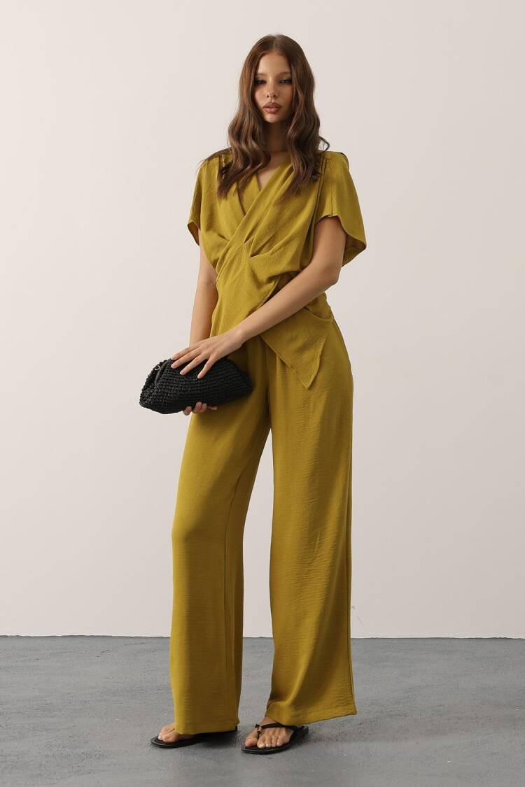 Asymmetric Cut Suit - Oil