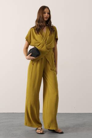 Asymmetric Cut Suit - Oil