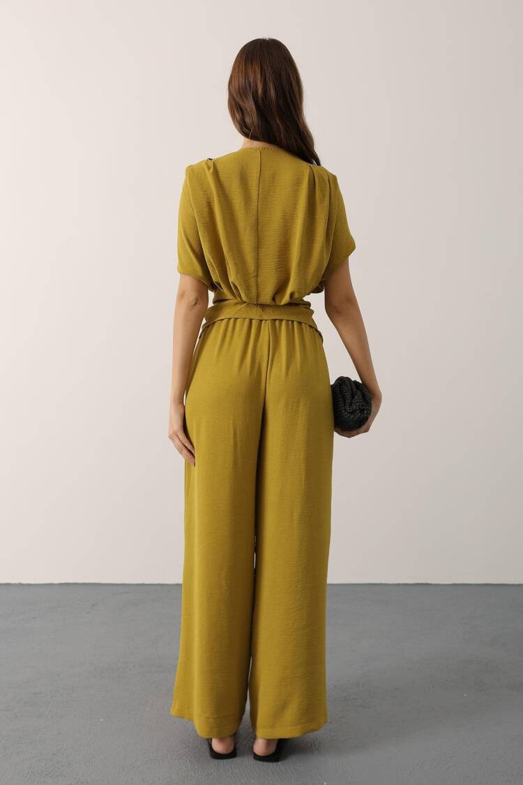 Asymmetric Cut Suit - Oil
