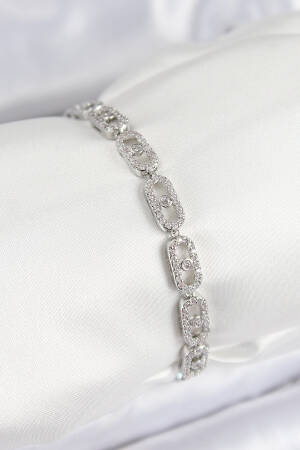 Brass Zircon Stone Messika Model Silver Color Vip Series Women's Bracelet