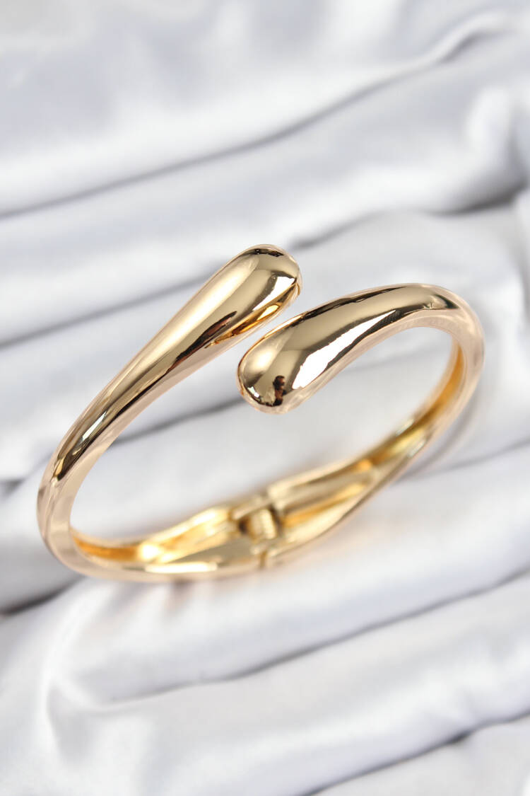 Brass Spiral Pattern Gold Color Women Clamp