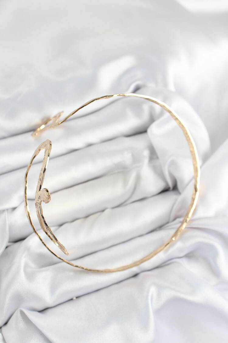 Brass Snake Pattern Gold Color Women's Waist Bracelet