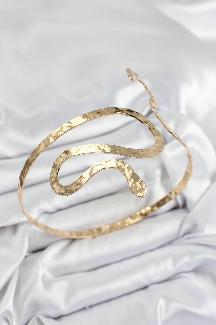Brass Snake Pattern Gold Color Women's Waist Bracelet