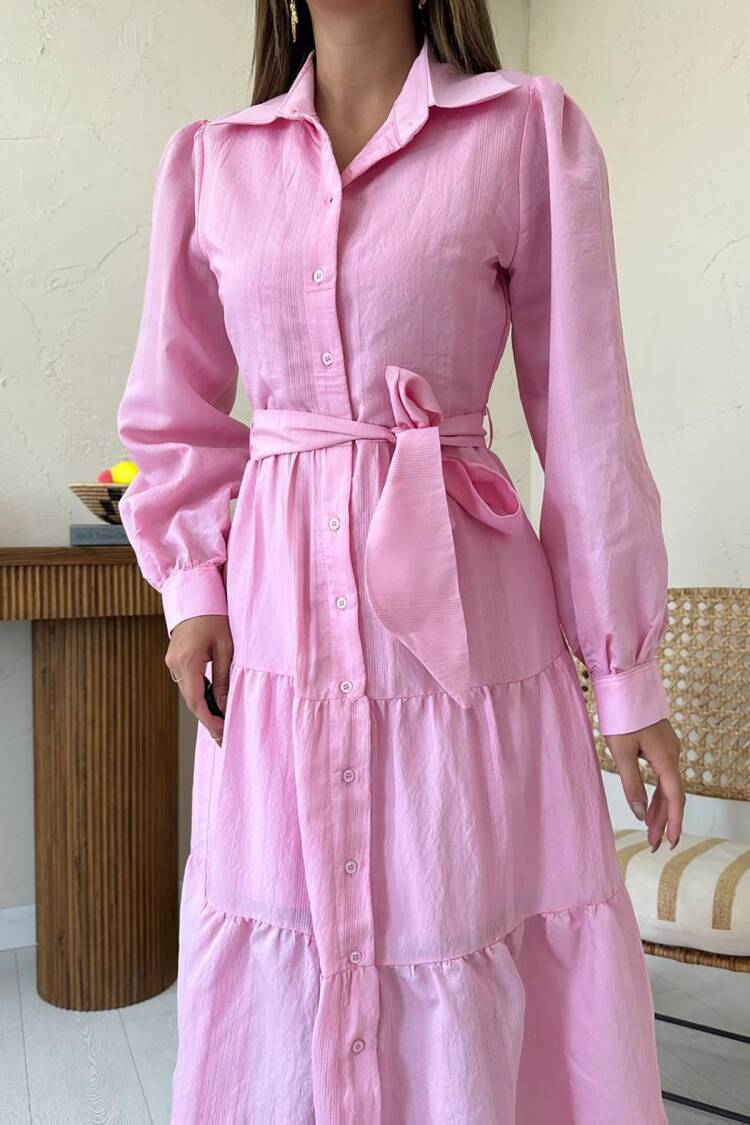 WholesaleBelted Line Pattern Dress