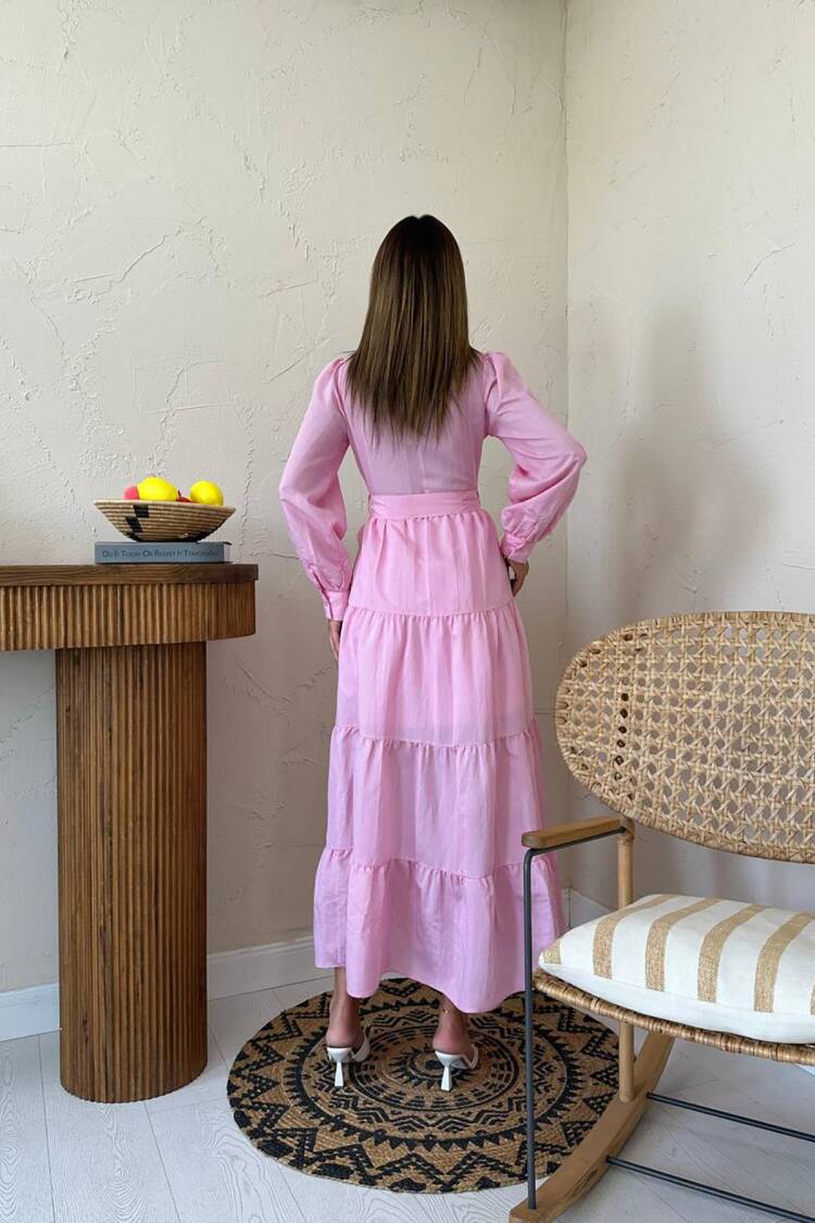 WholesaleBelted Line Pattern Dress
