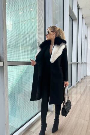 Elegant Slim Fit Long Tie Closure Coat
