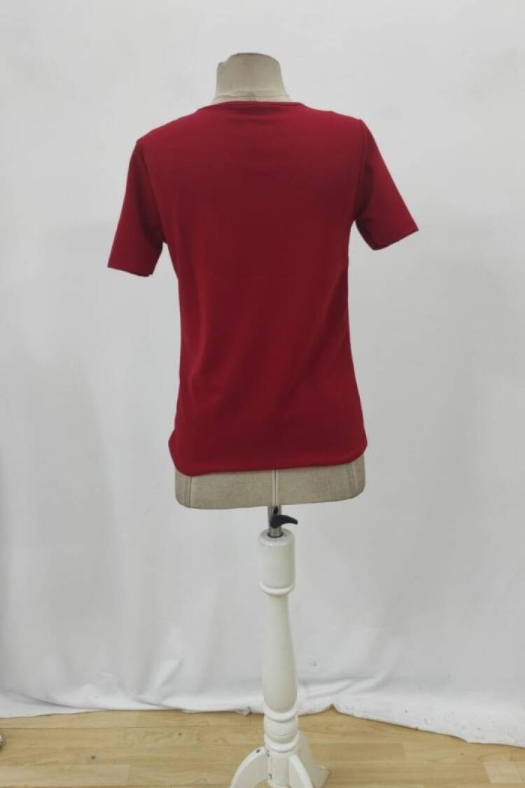 V-Neck Blouse With Short Sleeves