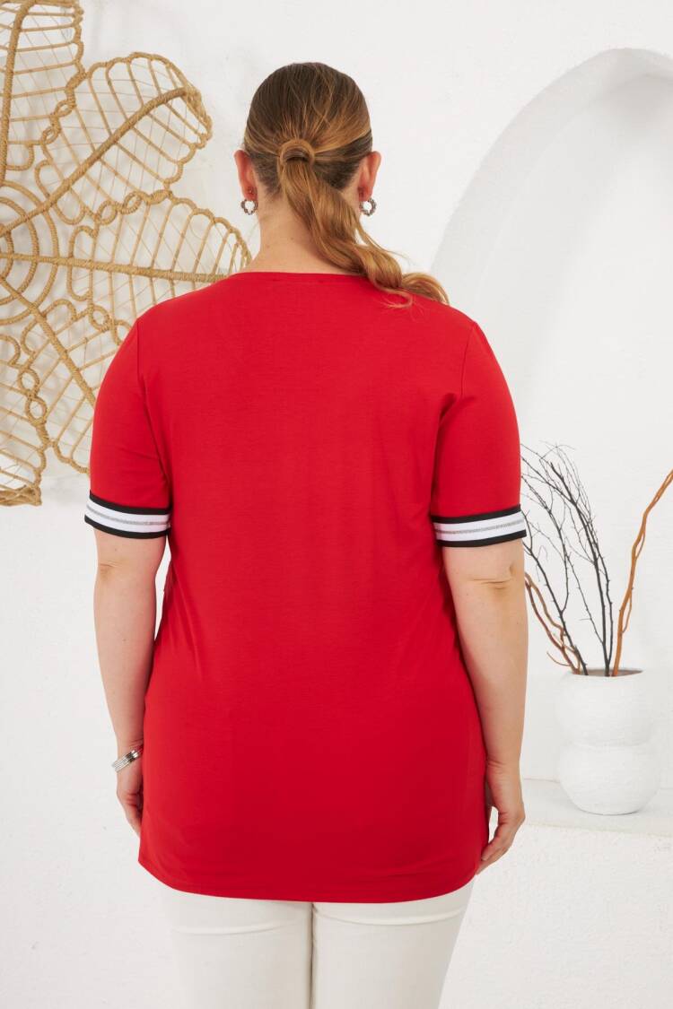Plus Size Casual Tshirt With Letter Print