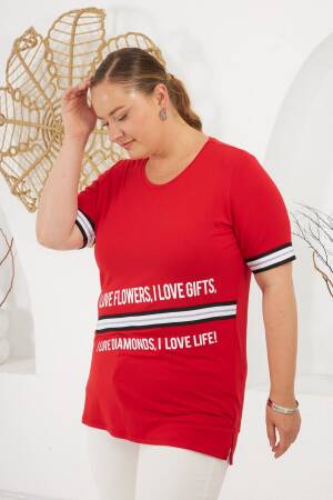 Plus Size Casual Tshirt With Letter Print