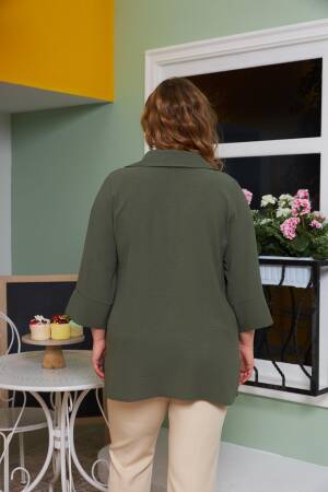 Green Plus Size Elegant Blouse