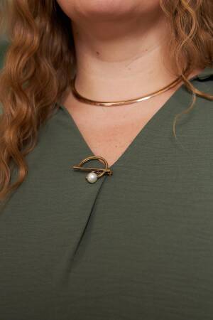 Green Plus Size Elegant Blouse
