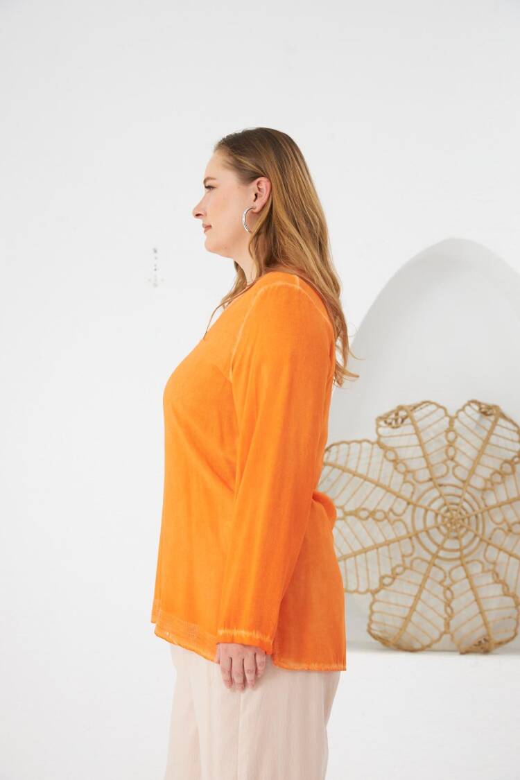 Plus Size Elegant V-Neck Blouse