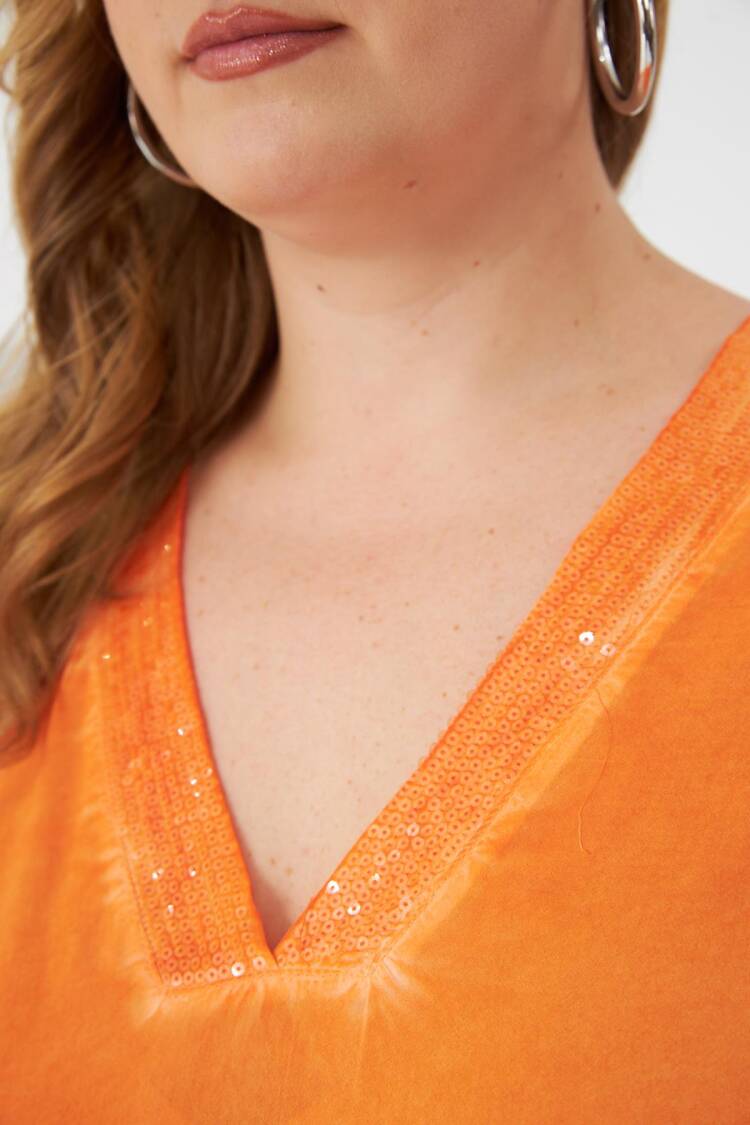 Plus Size Elegant V-Neck Blouse