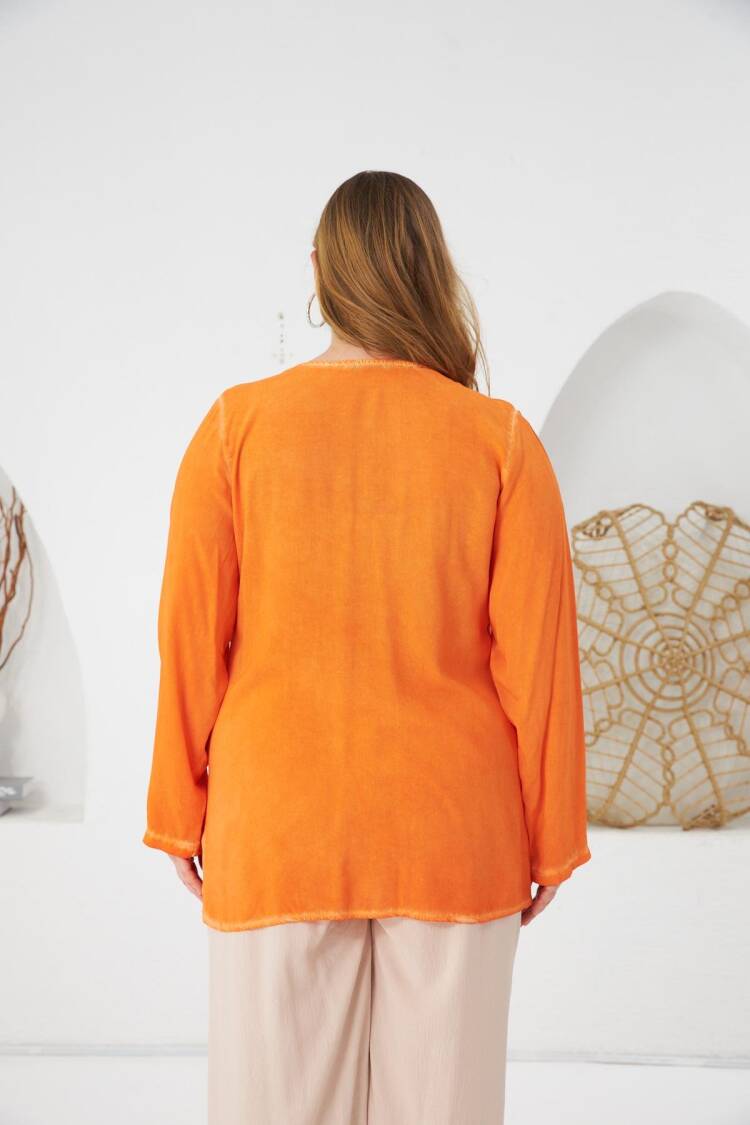 Plus Size Elegant V-Neck Blouse