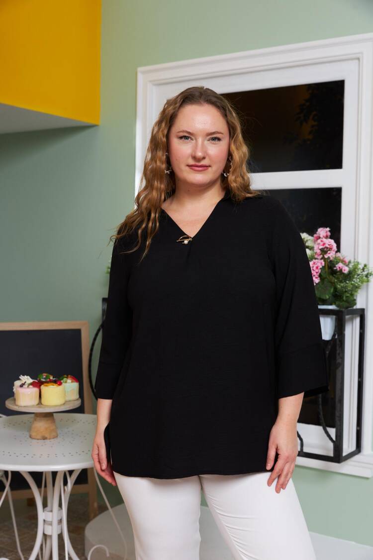 Modest Plus Size Elegant Blouse
