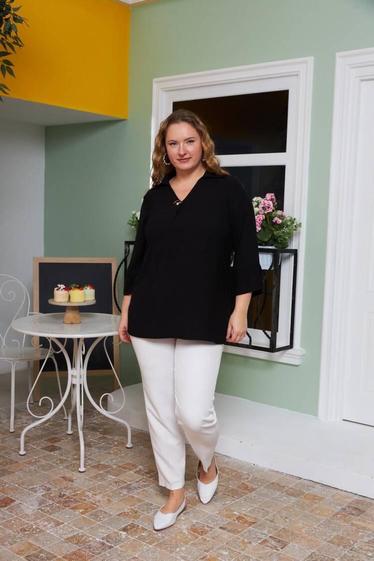 Modest Plus Size Elegant Blouse