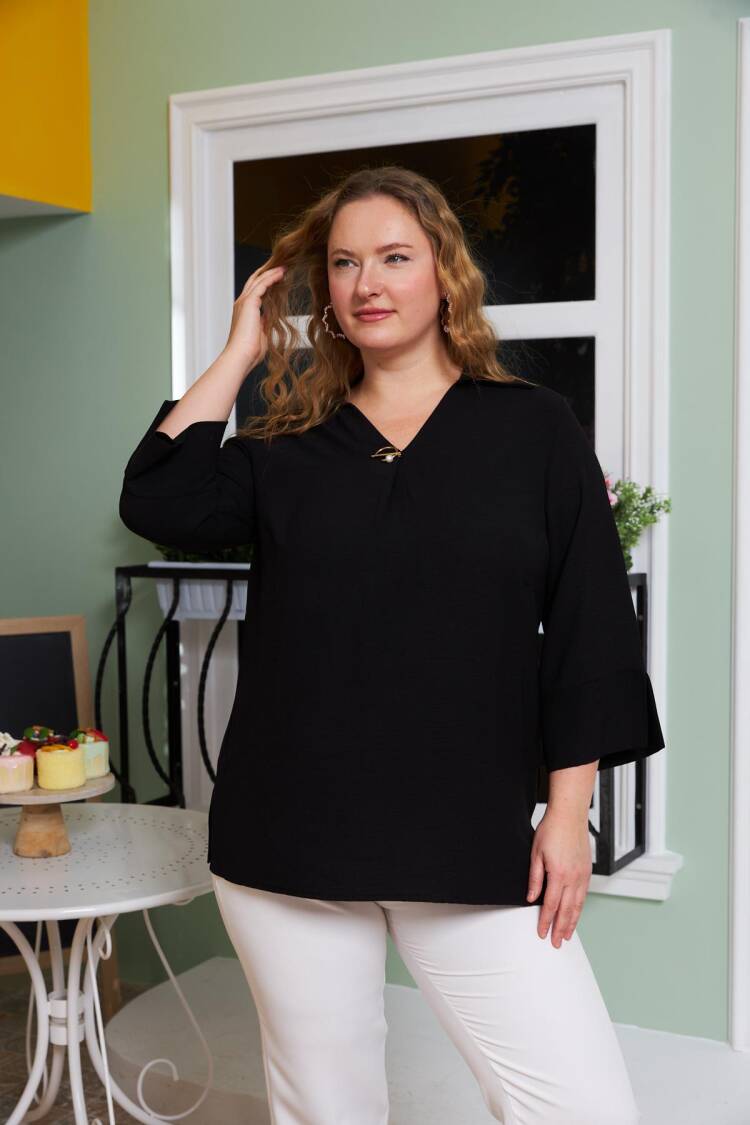 Modest Plus Size Elegant Blouse