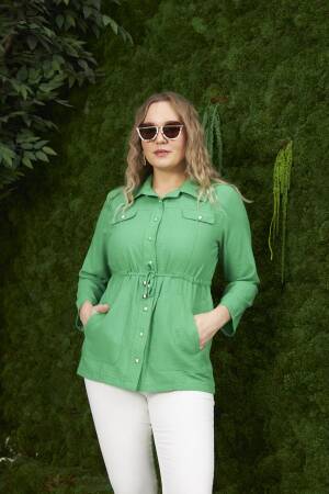 Casual Plus Size Overshirt Jacket